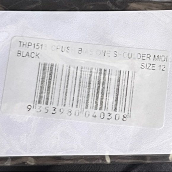 Third Form Crush Bias One Shoulder Midi Dress Black Designer US 8 AU 12 NWT - Picture 7 of 10